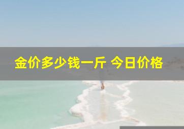 金价多少钱一斤 今日价格